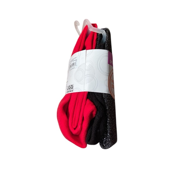 Wonder Nation Gold Lurex And Flat Red Footed Tights - Picture 2 of 5